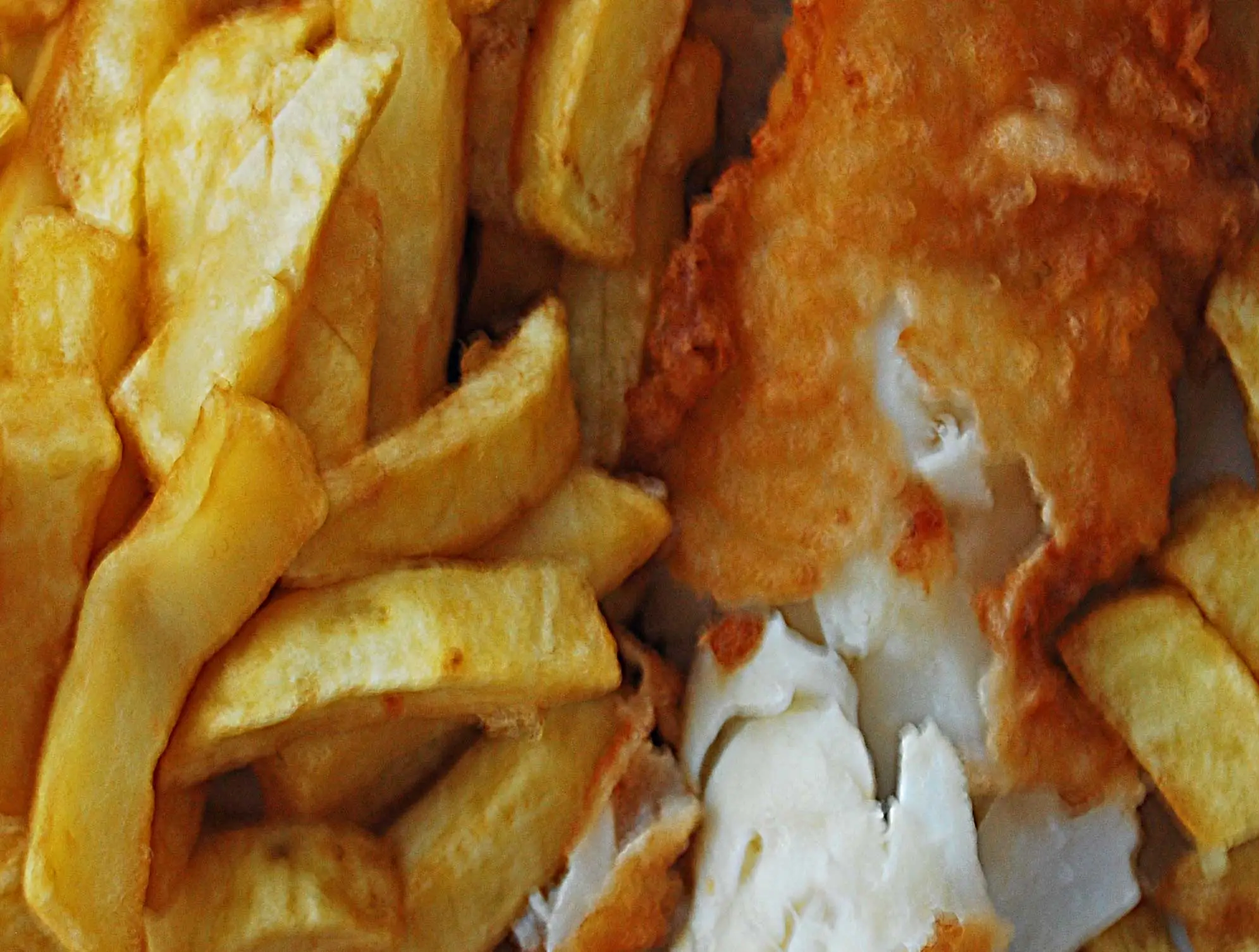 Fish and chips served onboard the evening dining train